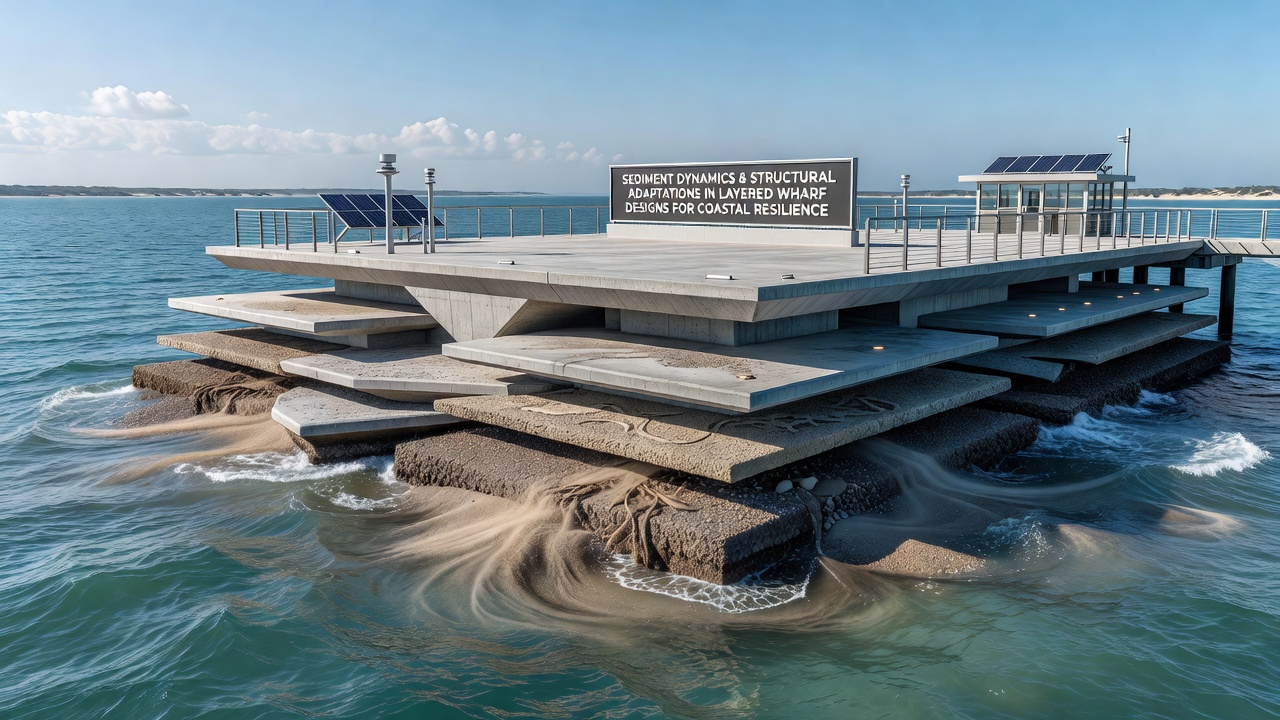 Sediment Dynamics and Structural Adaptations in Layered Wharf Designs for Coastal Resilience